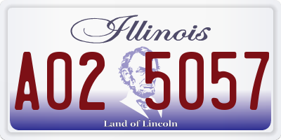 IL license plate A025057