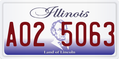 IL license plate A025063