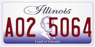 IL license plate A025064