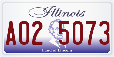 IL license plate A025073
