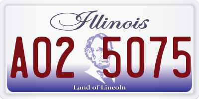 IL license plate A025075