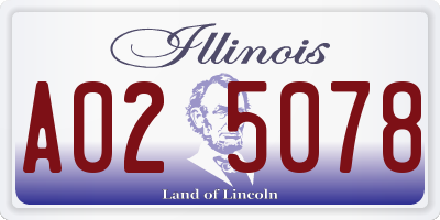 IL license plate A025078