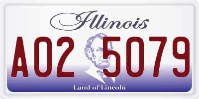 IL license plate A025079