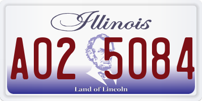 IL license plate A025084