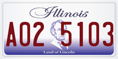 IL license plate A025103