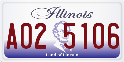 IL license plate A025106