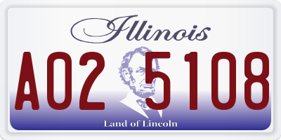 IL license plate A025108