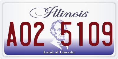 IL license plate A025109