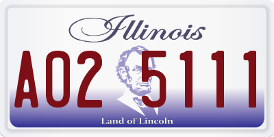 IL license plate A025111