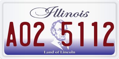 IL license plate A025112