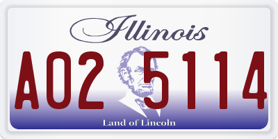 IL license plate A025114