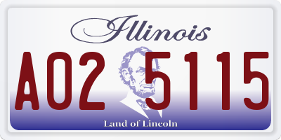 IL license plate A025115