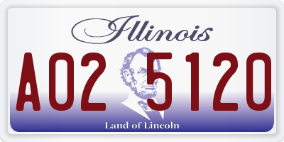 IL license plate A025120