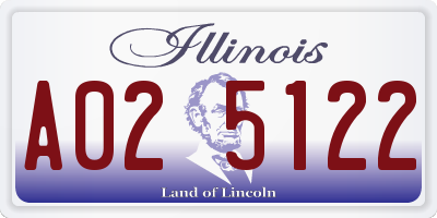 IL license plate A025122