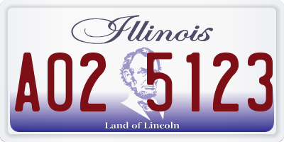 IL license plate A025123