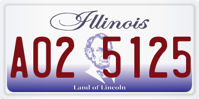 IL license plate A025125