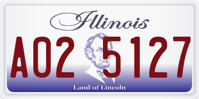 IL license plate A025127