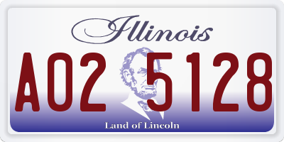 IL license plate A025128