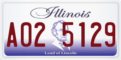 IL license plate A025129