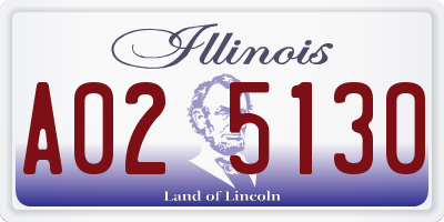 IL license plate A025130