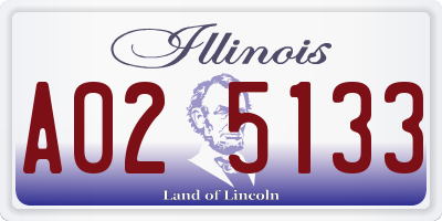 IL license plate A025133