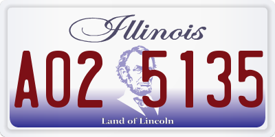 IL license plate A025135