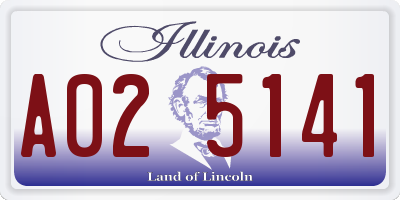 IL license plate A025141