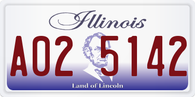 IL license plate A025142
