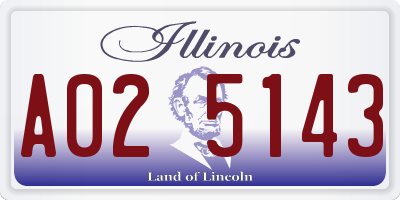 IL license plate A025143
