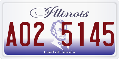 IL license plate A025145