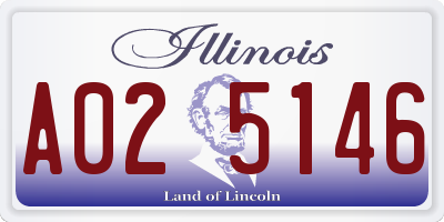 IL license plate A025146