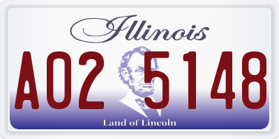 IL license plate A025148