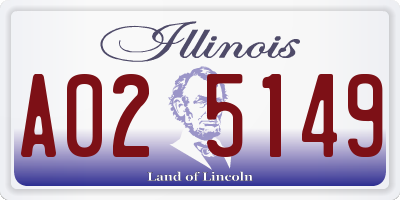IL license plate A025149