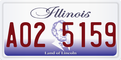 IL license plate A025159