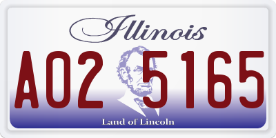 IL license plate A025165