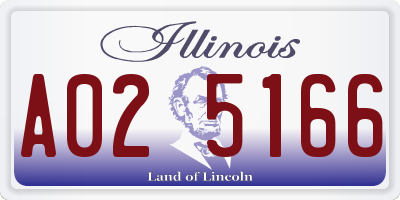 IL license plate A025166