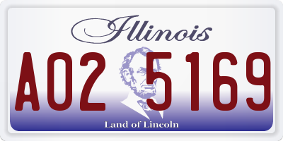IL license plate A025169