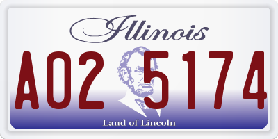 IL license plate A025174