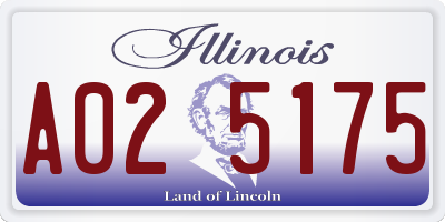 IL license plate A025175