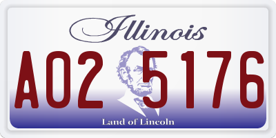 IL license plate A025176