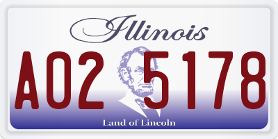 IL license plate A025178