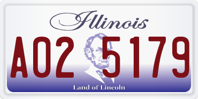 IL license plate A025179