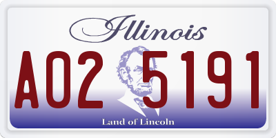IL license plate A025191
