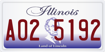 IL license plate A025192