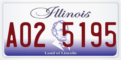 IL license plate A025195