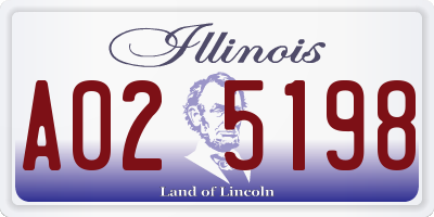 IL license plate A025198