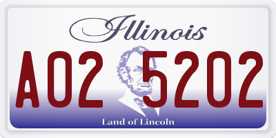IL license plate A025202