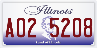 IL license plate A025208