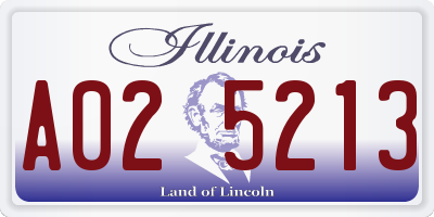IL license plate A025213