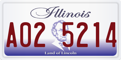 IL license plate A025214